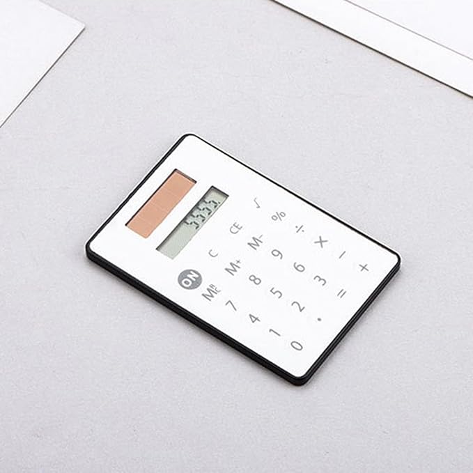 Solar Powered Pocket Calculators Lightweight with High Sensitivity Buttons and Simple Math Functions