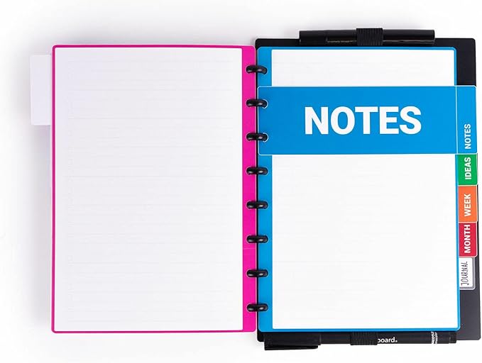 MODUBOOQ - 32 blue lined reusable duratech3 discbound pages - inserts with lines for smart notebook - A5