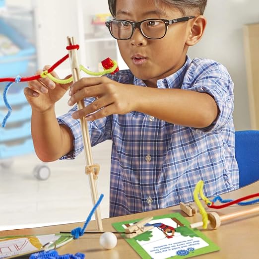 hand2mind Makerspace Task Cards, STEM Learning Cards for Kids Grade 3-5, 36 STEM Activities, Kids Building Projects, Learning Cards, Educational Toys, Fun Ideas on What to Build, Classroom Supplies