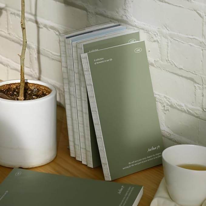 Monolike Archive 247 Solid PVC Handy Notebook, Khaki - Exposed Binding, PVC cover, Academic, Journal, Diary, 160pages