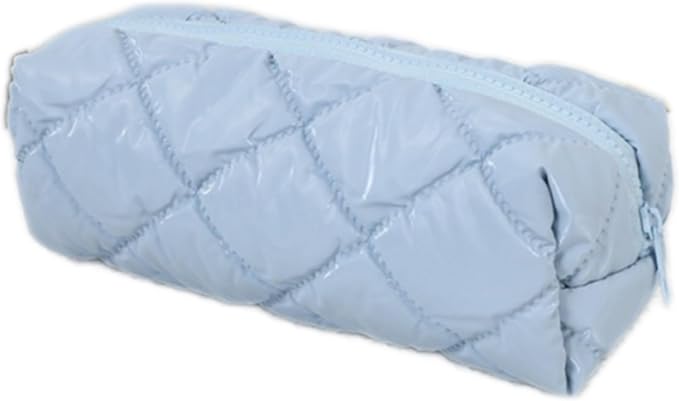 Pencil Case Aesthetic Pencil Pouch for Women Pencil Case Small | CetyVoyie Pencil Case, Pencil Pouch for Women, Pencil Case Small, Pencil Pouch Aesthetic(Quilted blue)