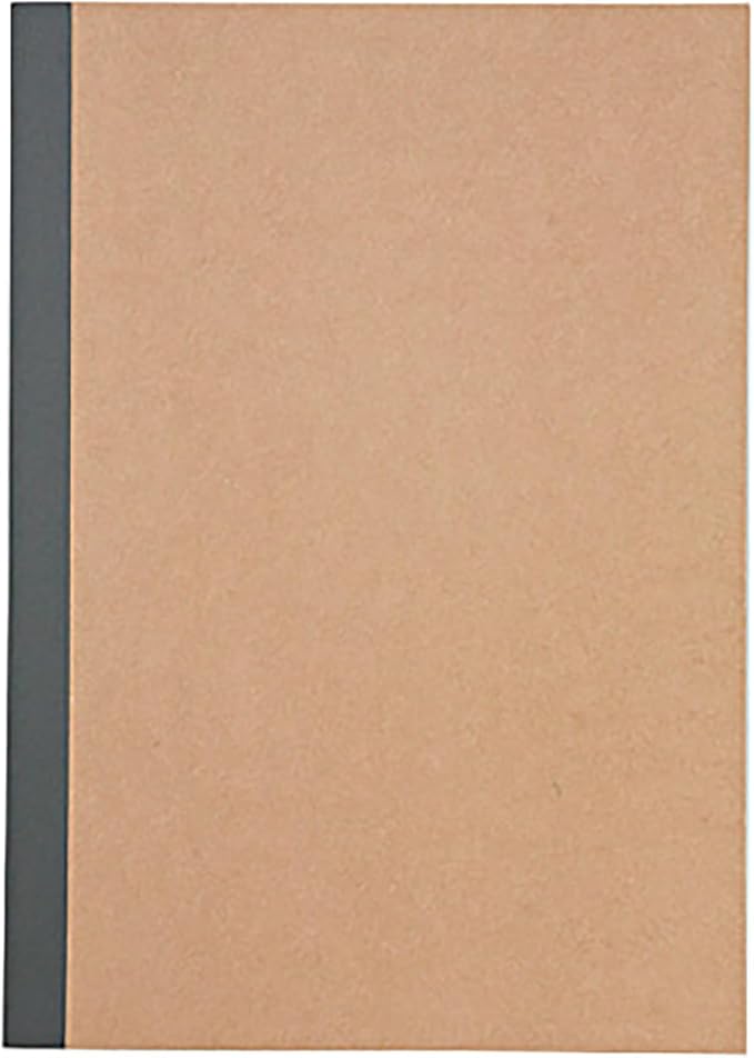 無印良品 Muji 47405217 Notebook, 0.2 inches (6 mm) (horizontal ruled), Beige, A5, 100 Sheets