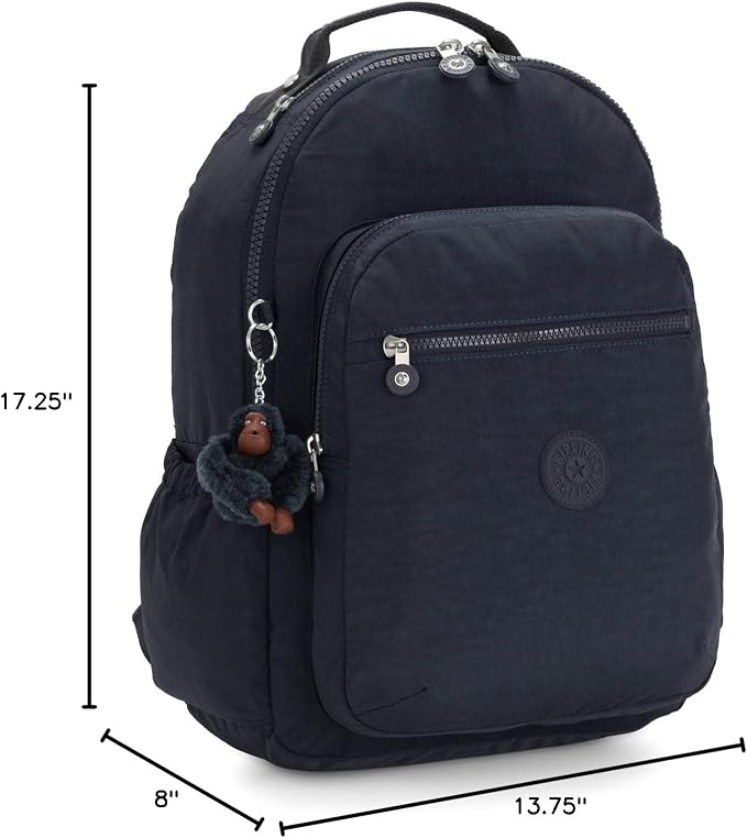 Kipling Women's Seoul 15" Laptop Backpack, Durable, Roomy with Padded Shoulder Straps, Built-In Protective Sleeve