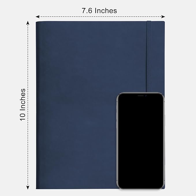 RETTACY Lined Journal Notebook, 204 Numbered Pages per Pack, B5 7.6" × 10"