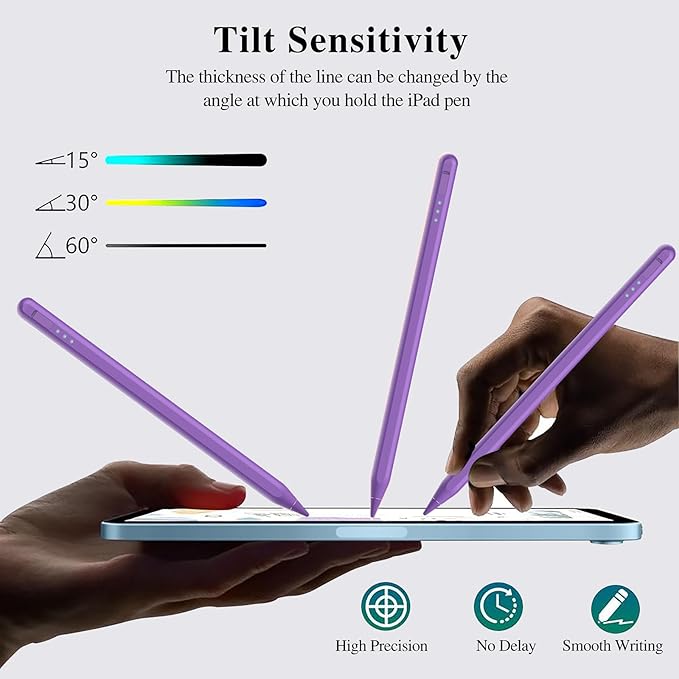 Stylus Pen for iPad11&10thGen,14Mins Faster Charge, with Pencil Holder,Palm Rejection, Tilt Sensitivity, for iPad Air11&13-inch(M3/M2), iPad Pro 11&13-inch (M4),iPad 6-11th,iPad Pro 11/12.9 inch