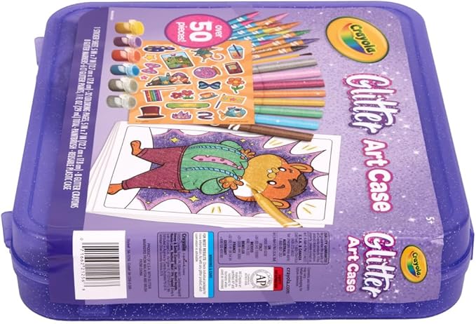 Crayola Glitter Art Kit (50+ Pcs), Glitter Crayons & Coloring Supplies, Kids Art Set, Gifts for Girls & Boys, Ages 5+
