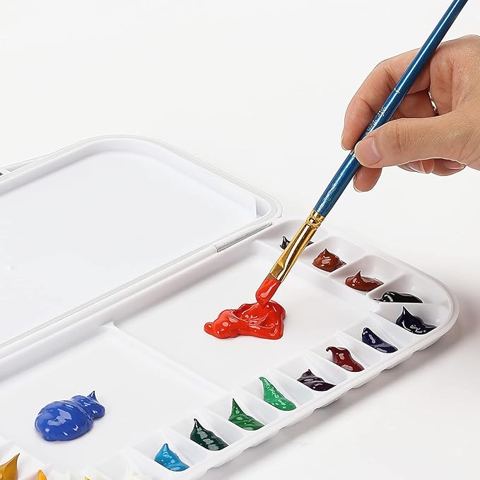 Mr. Pen- Airtight Watercolor Palette with Lid, 18 Wells & 2 Mixing Areas, Lightweight Sealing Paint Palette for Travel, Painting, Watercolor Mixing, Art Class and Studio Use