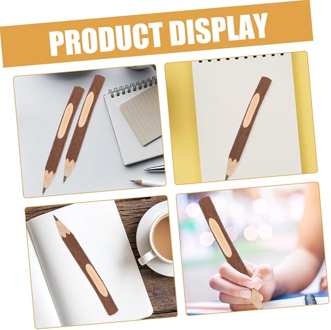 Wooden Ballpoint Pens 17cm, Natural Tree Bark Texture, Lightweight Biodegradable Writing Pens, 10pcs for Office, Home, and Daily Use