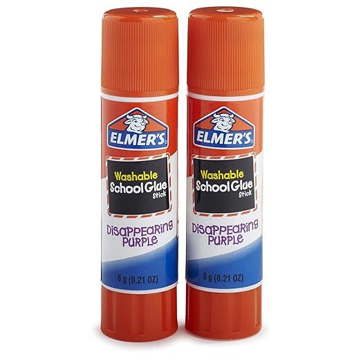 Elmer's Disappearing Purple School Glue Sticks, 0.21 oz, Pack of 2 (E522) 4 Pack