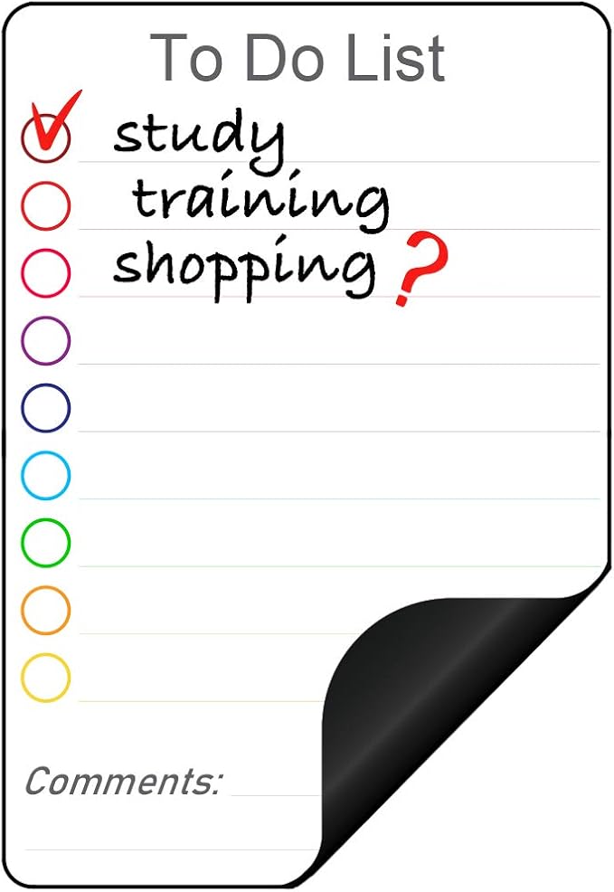 Small Magnetic to Do List for Locker 5x7 - Dry Erase Magnetic to Do List for Fridge - Magnet to Do List for Refrigerator - Mini Lined Magnetics Whiteboard for Locker - Daily to Do List Checklist