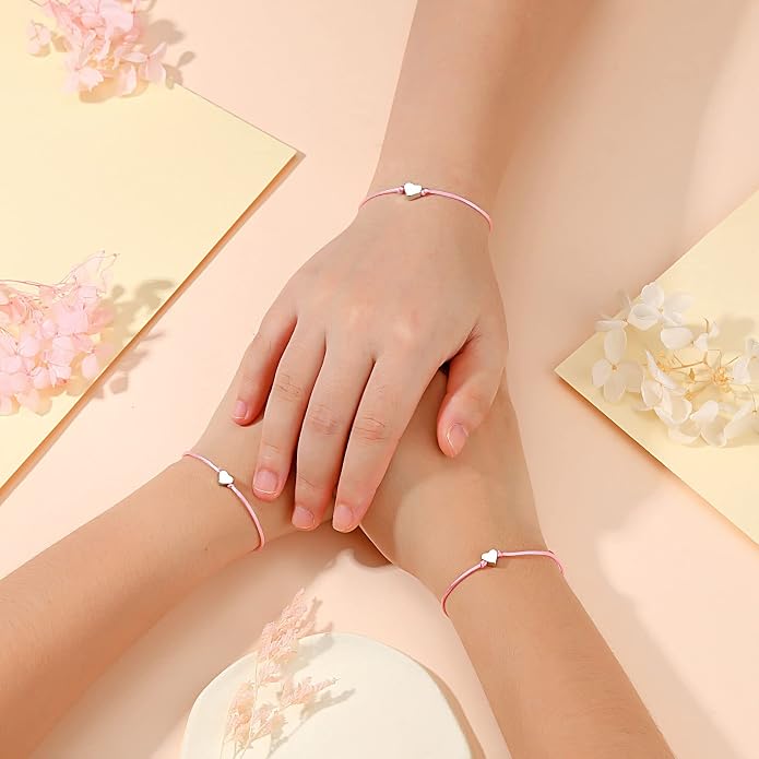UNGENT THEM Big & Small Heart Bracelets Back to School Gifts for Girls