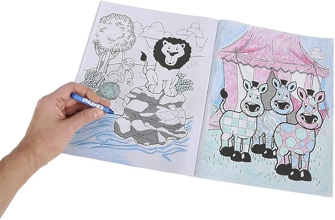 72Pcs Zoo Animal Coloring Books Bulk for Kids - 9"x11" Animal Party Favors with Jungle Safari Animals and Activity Sheets for Goodie Bags, Classrooms and Themed Birthday Supplies (Pack of 72)