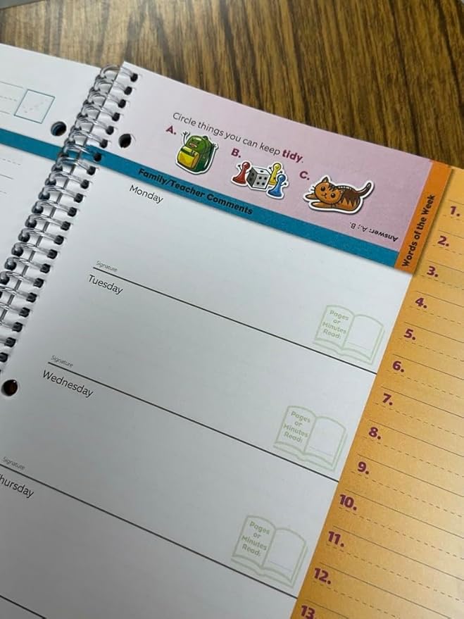 Primary Block Academic Planner 2026–2027 for Grades K–2 | Homework, Routine & Parent Communication Organizer for Young Learners | Lightweight, 8.5" x 11"