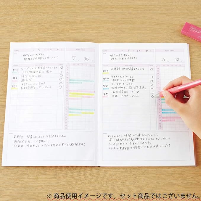 Kokuyo Campus Study Planner Notebook, Daily Ruled, A5, Mint Green, for 63 Days, Japan Import (NO-Y82MD-G)