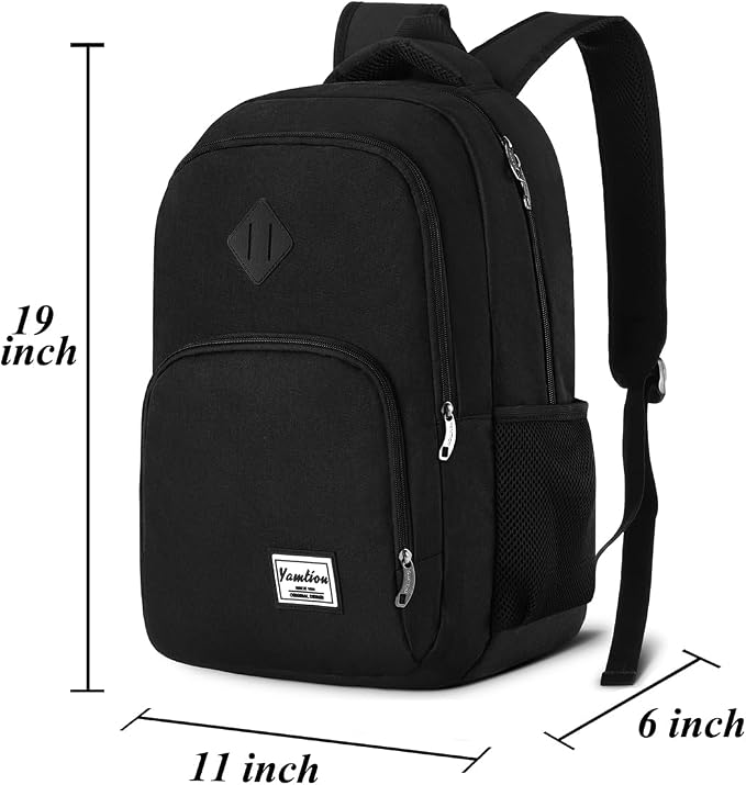 YAMTION Backpack for Men and Women,School Backpack for Teenager,15.6 inch Laptop Bookbag with USB Charging port for Business Work College Travel Trip