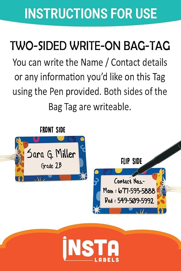 Camp Essentials Label Pack - 252 Waterproof Name Labels for Kids, Name Stickers, Bag Tags & Clothing Labels for Kids Camp, Iron on Tags for Clothing & No Iron Washable Fabric Sticker for Clothes