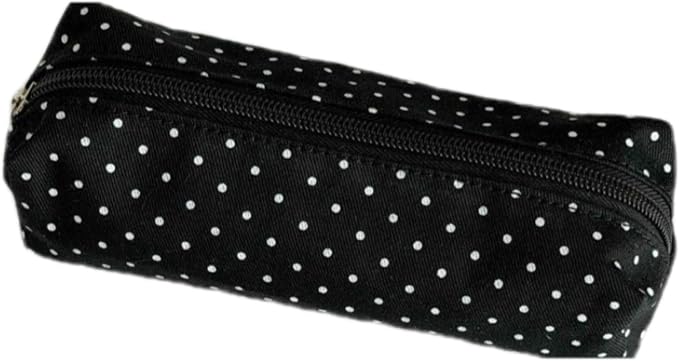 Pencil Case Aesthetic Pencil Pouch for Women Pencil Case Small | CetyVoyie Pencil Case, Pencil Pouch for Women, Pencil Case Small, Pencil Pouch Aesthetic (Black polka dots)