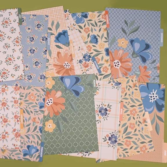 kellofaplan Floral Student Planner (Undated), Disc-Bound, Weekly Planning Pages, Assignment Tracker, Colorful Monthly Tabs for Middle School, High School, College Students