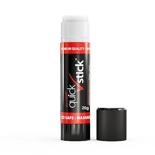 Glue Stick Original 20g, Pack of 5 Glue Sticks, Quality Adhesive Gluestick, Ideal for School, Scrapbooking & Office supplies - Strong-hold for Paper, Card, Textiles, Crafting Glues, Homesc