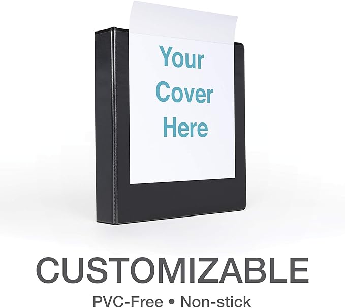 Oxford 3 Ring Binders, Binders for School and Office, 3 Inch ONE-Touch Easy Open D Rings, 3-Sided View Binder Covers, Xtralife Hinge, Non-Stick, PVC-Free, Black, 650-Sheet Capacity, 4 Pack (79914)