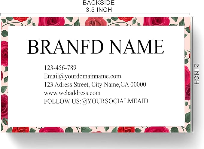 Personalized Design Business Card 3.5" x 2" 200 pcs - Recycled or Matte Card Stock - Custom Premium Business Cards with Logo Two-Sided, High-end 500 pcs