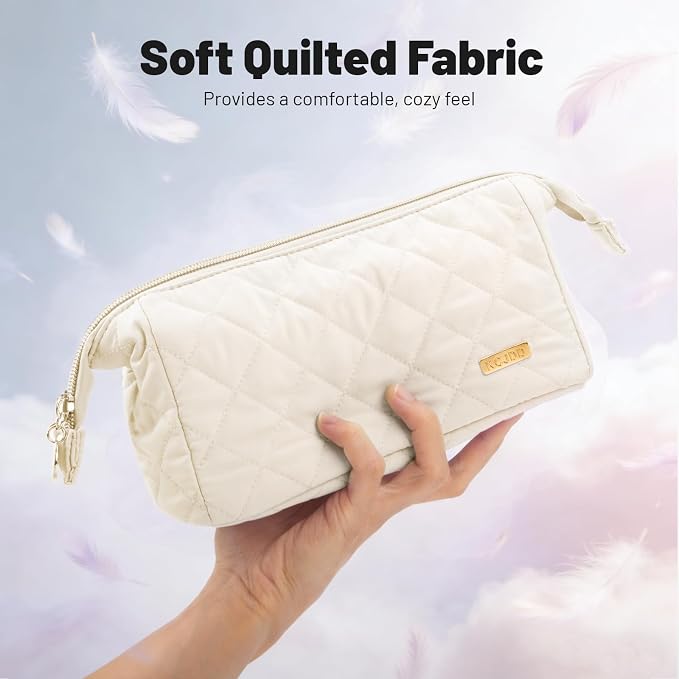 Cute Pencil Case for Girls kids Soft Quilted Pencil Pouch Bag Organizer | Wide Opening Big Marker Crayon Storage Bag Large Double Zipper Art Aesthetic Pen Bag Case Pouch For Kids School College Boys