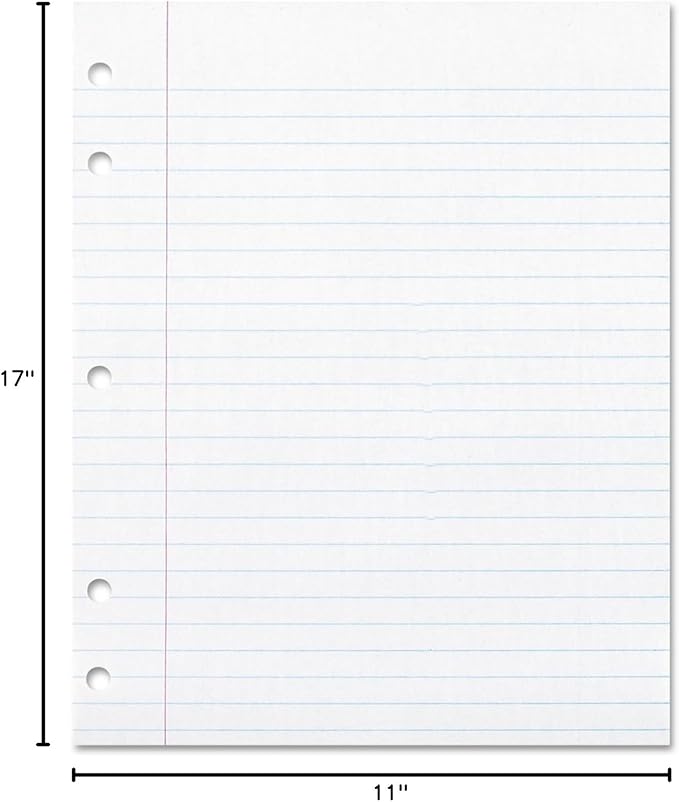 Ecology Recycled Filler Paper, Wide Ruled, White, 150 Sheets