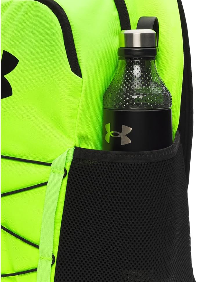 Under Armour Unisex Hustle Sport 6.0 Backpack, (389) Hyper Green/Black/Black, One Size Fits Most