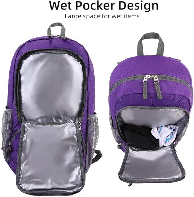 FENGDONG 35L Lightweight Foldable Waterproof Packable Travel Small Hiking Backpack Daypack for men women