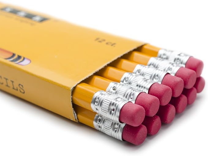 SKKSTATIONERY 576 Count Pre-sharpened #2 Pencils with Erasers – Bulk Yellow HB Lead Pencils for Classroom, Office & Back to School, 4 Boxes of 144 – No.2 Pencil Set