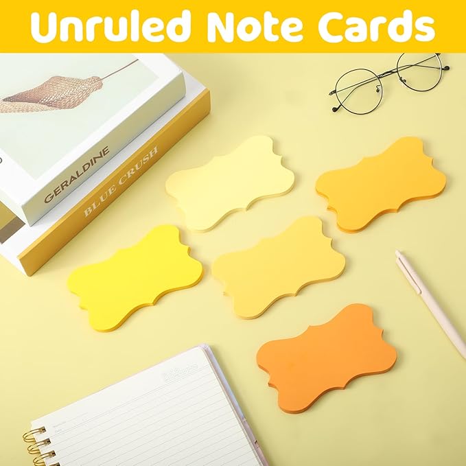 150 Pcs Yellow Blank Index Cards 3x5 Inch Study Notecards Blank Flash Cards Assorted Cardstock Paper Business Cards Heavy Note Cards For Studying Organizing School Office Supplies