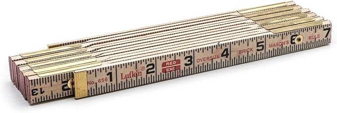 Crescent Lufkin Wood Rule, 6', Oversize Brick, Masonry, Black - 656LN