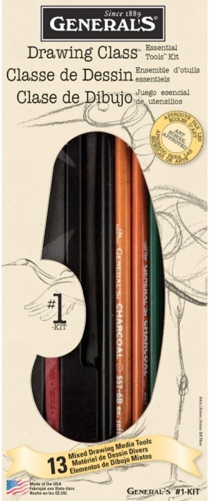 Drawing Class Essential Tools Kit, 13 Pieces