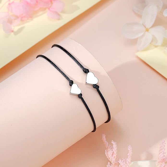 UNGENT THEM Big & Small Heart Bracelets Back to School Gifts for Girls