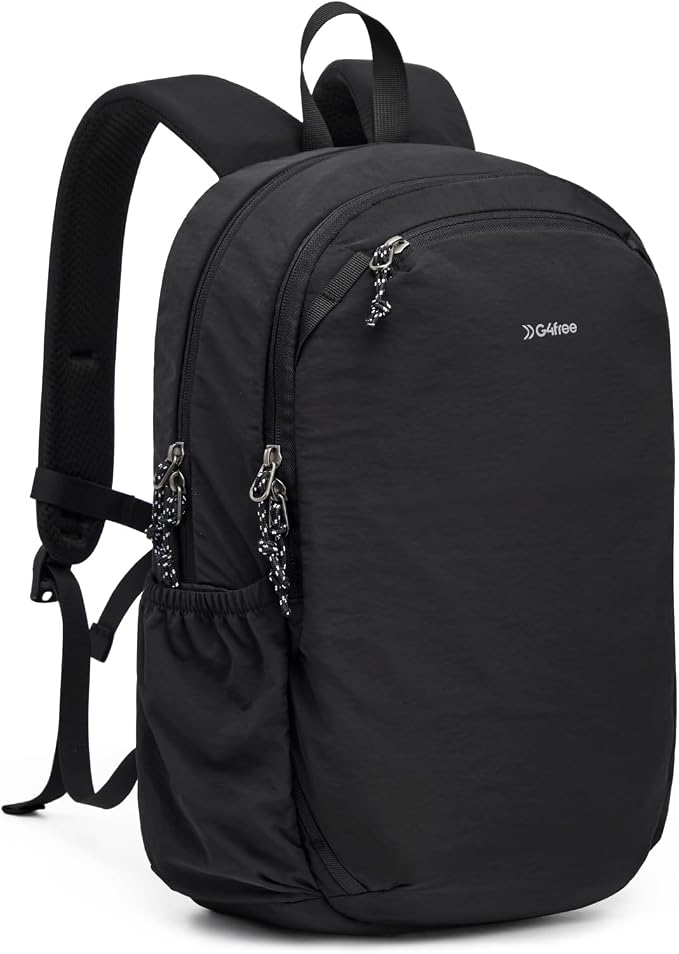 G4Free 15L Hiking Backpack Lightweight Small Daypack for Women Men | Padded Back&Strap, with Chest Strap, for Travel Outdoor Campus, Orange