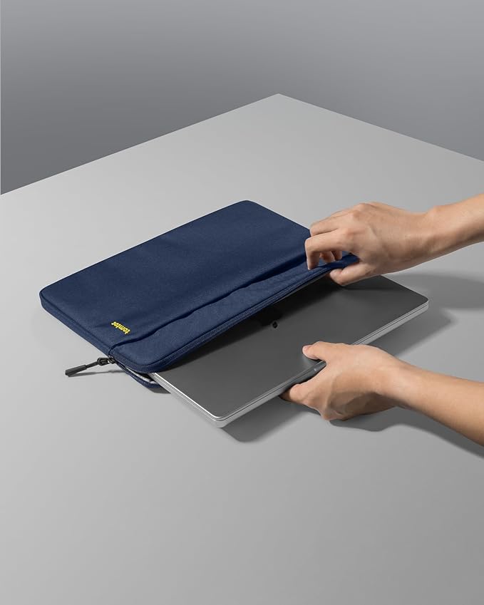 tomtoc Slim Laptop Sleeve Case for 13-inch 2026 New MacBook Air M5/A3449 M4/A3420 M3/A3113 M2/M1, Fits MacBook Neo A18 Pro, Water-Resistant Protective Carrying Case with Accessories Pocket