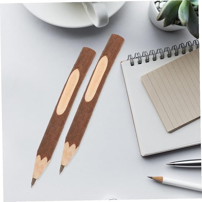 Wood Ballpoint Pens 17cm 10pcs Natural Tree Branch Biodegradable Writing Pens Lightweight for Home Office Use