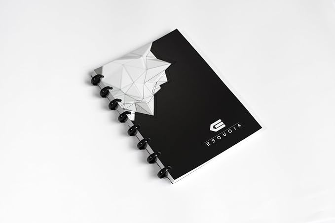 A5 Whiteboard Reusable Notebook - 50 Ruled Dry-Erase Pages - Ashes with Black Ring Binding