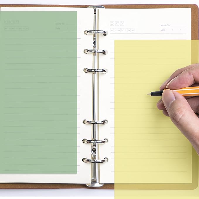 Yinder 4 x 6 Inch Transparent Sticky Notes Translucent Sticky Notes Waterproof Clear Self Memo Pad See Through Bible Journaling Accessories Office School Supplies(6 Pcs,Macaron)
