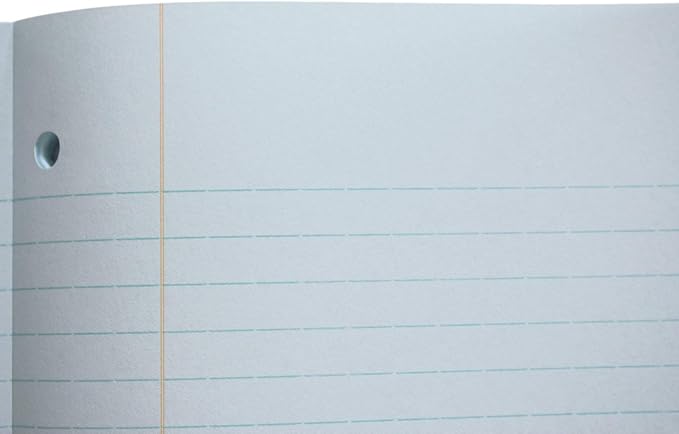 Koala Tools | Loose Leaf Notebook 1/3" (Wide) Ruled Theme Paper with Invisigrid - Light-Blue Tinted Paper - 60 Sheets - 10.5" x 8" - 3 Hole Punched, Tape Bound Notebook