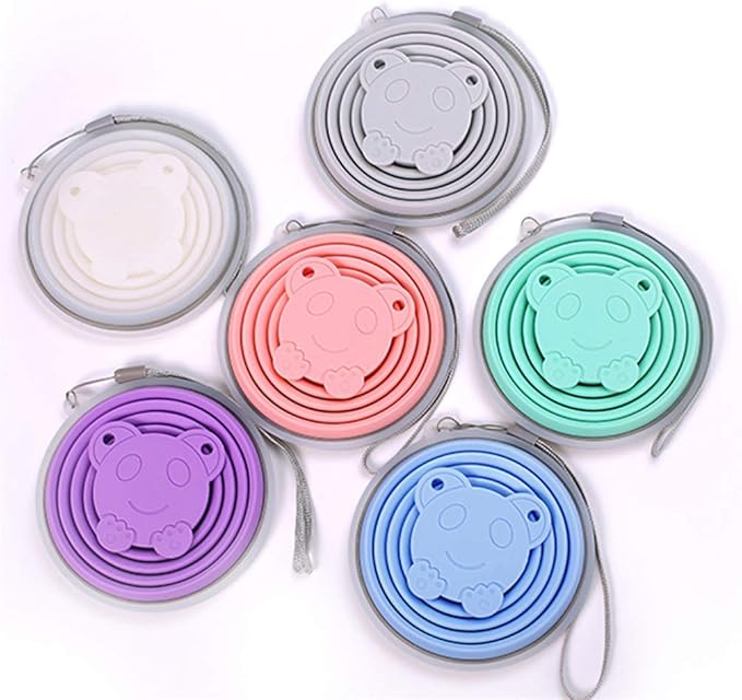 Collapsible Travel Cup | Silicone Folding Water Cups with Lids | Reusable Drinking Mugs Cup | Picnic Snacks Cups | Telescopic Camping Tumblers