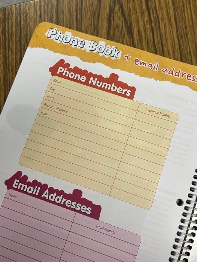 Dated Elementary Student Planner 2026-2027 Academic School Year, Large (8.5" by 11") Matrix Style Datebook with Create Cover