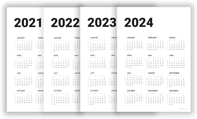 Modubooq - 32 red monthly reusable discbound duratech3 pages - inserts with month planners for smart notebook - A5