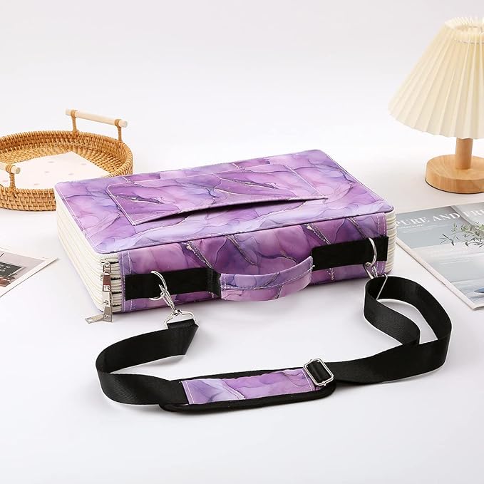 Portable Colored 384Individual Slots Pencil case Organizer with Printing Pattern for Watercolor Pens or Markers, Pencil Case Organizer for Artist