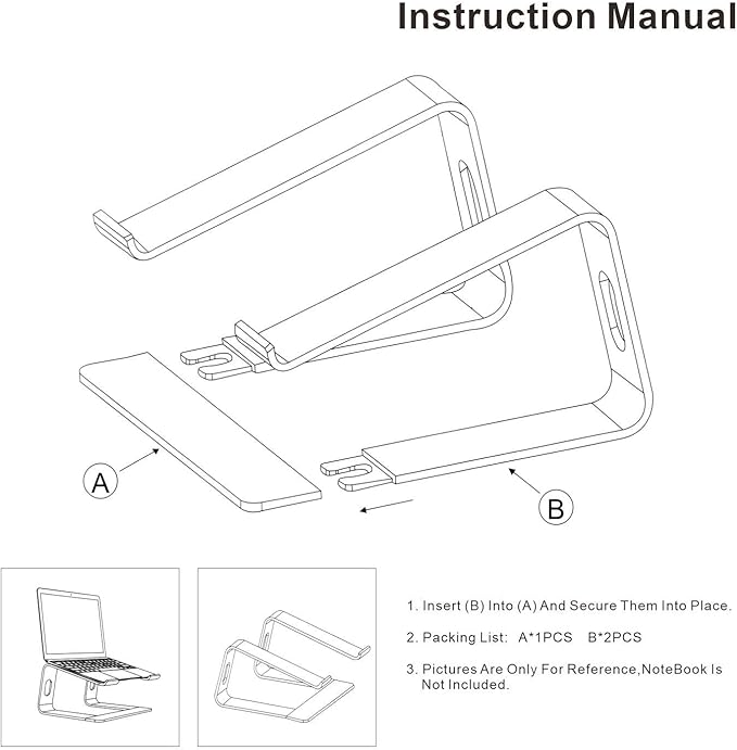 Laptop Stand, Ergonomic Aluminum Laptop Mount Computer Stand, Detachable Laptop Riser,Notebook Holder Stand All 10-17.3" Laptops(Rose Gold)