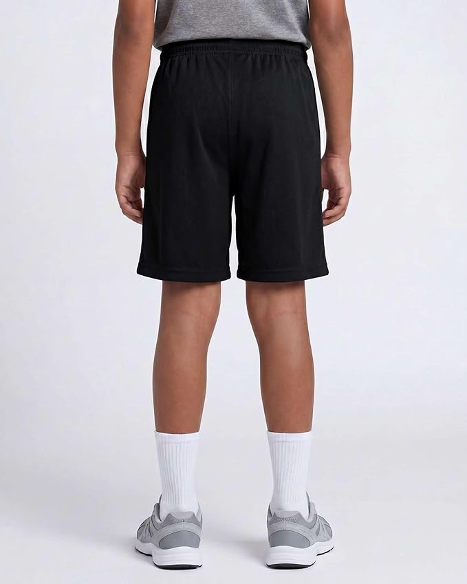 Real Essentials 5 Pack: Boys' Mesh Basketball Athletic Shorts with Pockets – Teen Kids Youth Quick Dry Soccer Running Gym