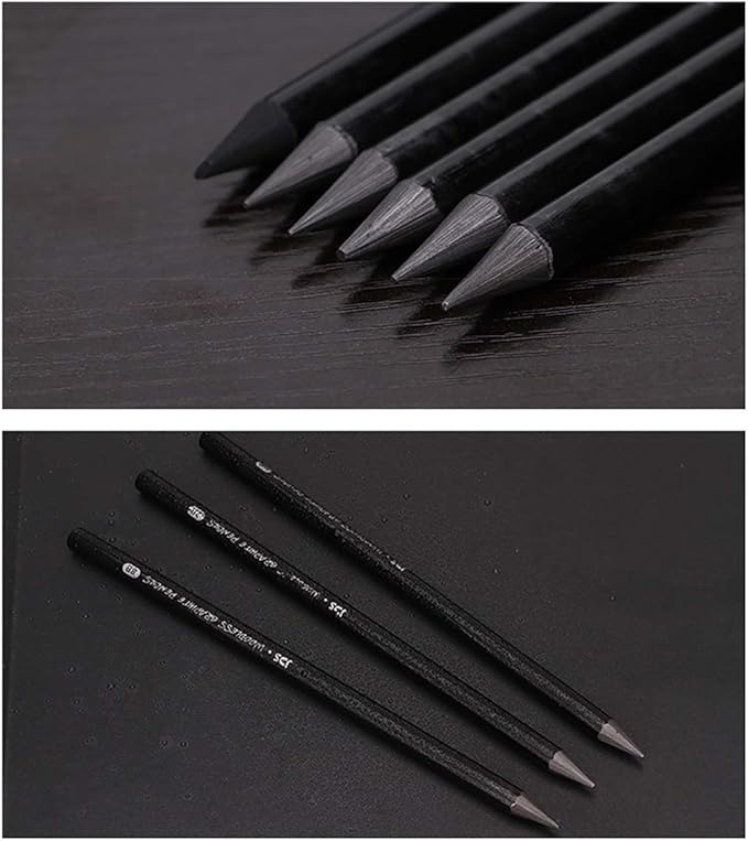 YYMIYU Full Graphite Pencils set 6 Piece.HB/2B/4B/6B/8B/EE (lead pencil)