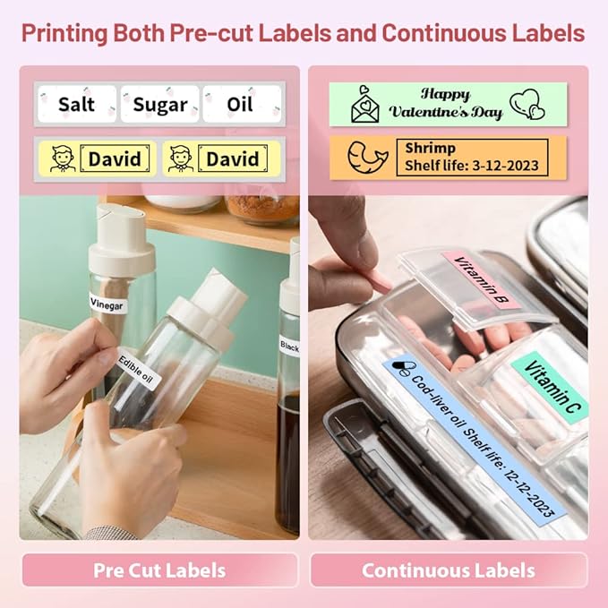 Phomemo Label Maker, D30 Label Maker Machine with Tape, Mini Bluetooth Label Makers, Small Portable Thermal Label Printer, Sticker Maker for Home Kitchen School Classroom Teacher Office Supplies