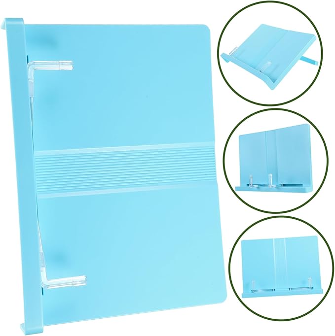 TEHAUX Folding Book Stand for Boys and Girls Adjustable Multi-Height Reading Holder Portable Design for Home Office and Classroom Use for Books and Piano Scores