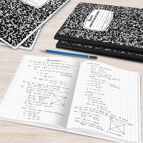 Rosmonde 100 Pack Graph Paper Composition Bulk, Graph Composition Notebook